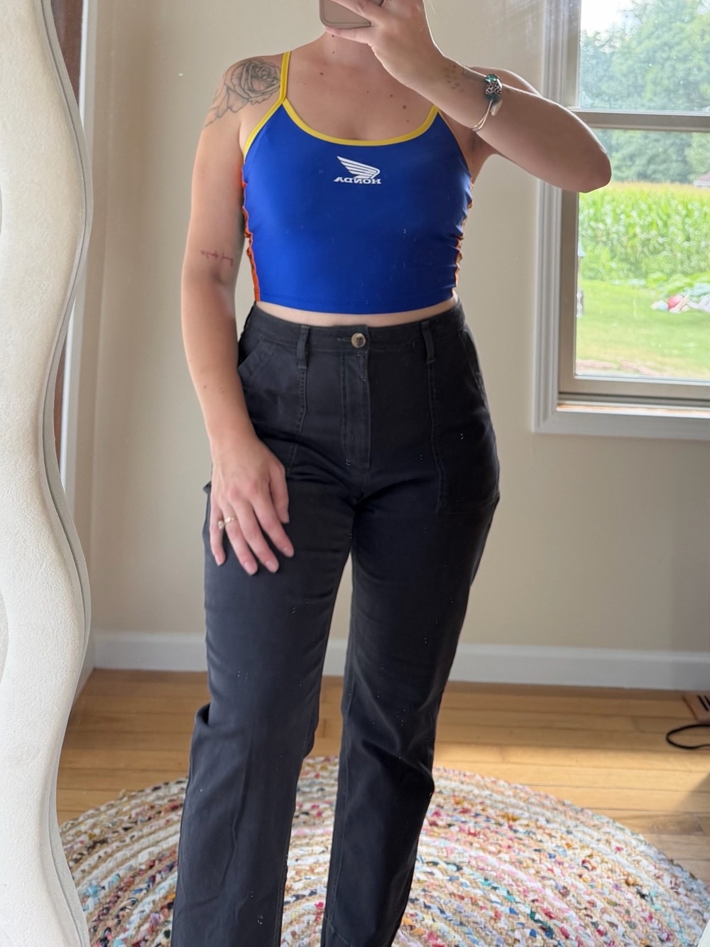 Old Navy Grey High-Waist Ankle Pants